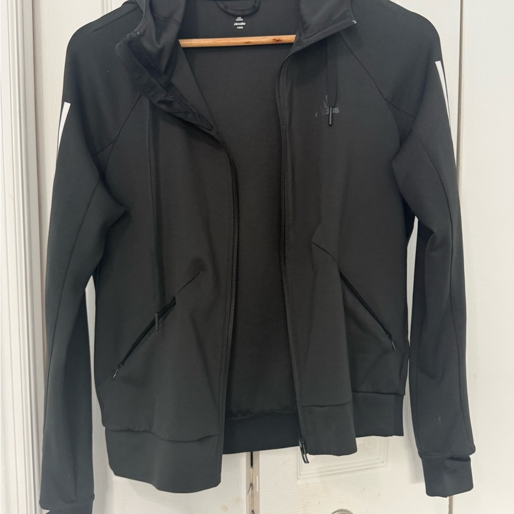 Adidas women active wear jacket black size small